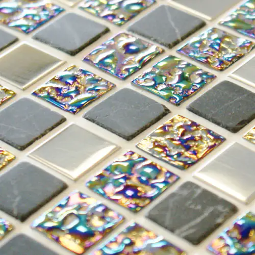 Craft Ceramics Lustre Grey Glass Mosaic 300mm x 300mm - Tilers World
